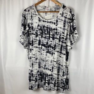 LuLaRoe Olive Top - Black & White 2X NWOT